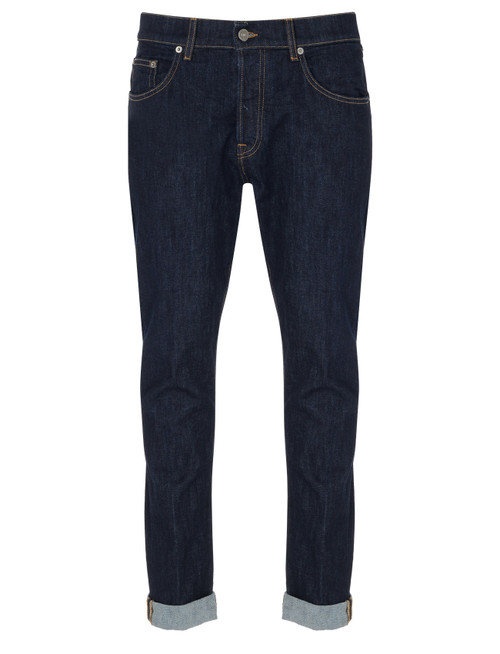 Jeans Dondup Icon Regular in denim stretch blu scuro