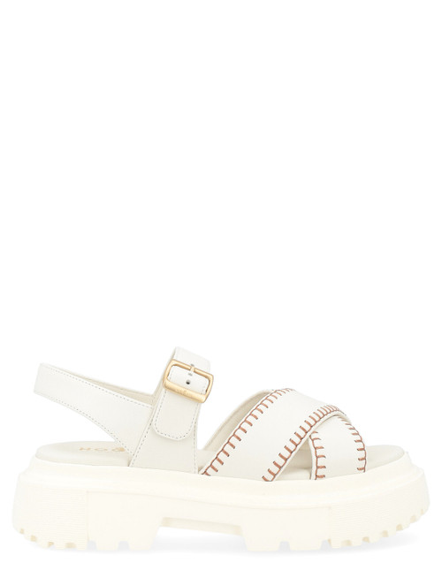 Sandal Hogan H644 in ivory-colored leather