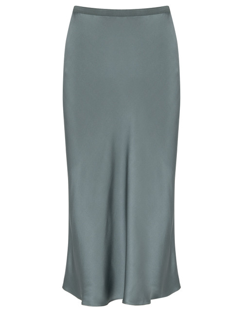 Sage green silk midi skirt Anine Bing Bar