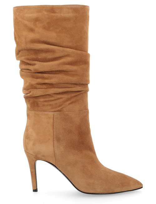 Boot Via Roma 15 made of leather-colored curled suede