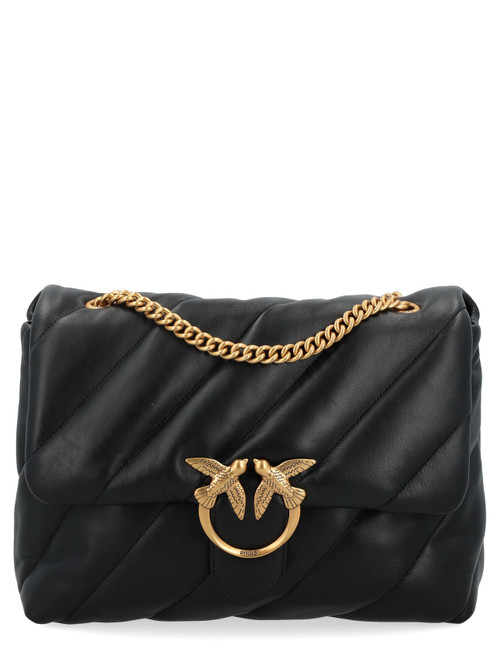 Bag Pinko Big Love Puff in black nappa leather