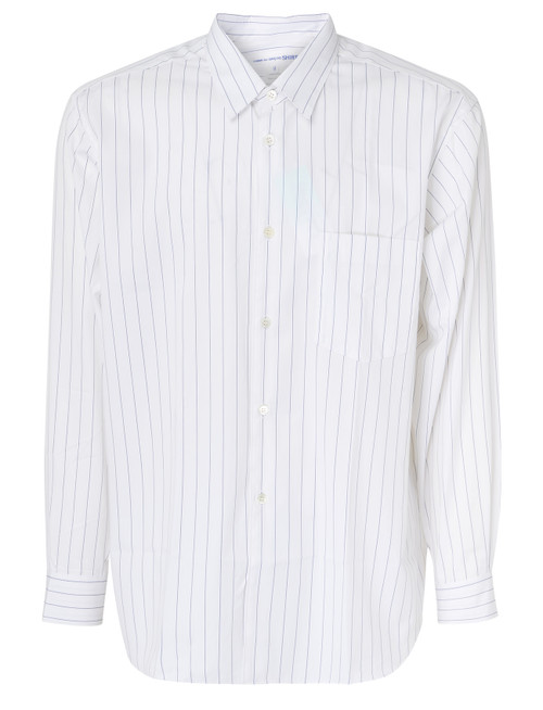 Camicia Comme Des Garçons Shirt bianca e blu navy