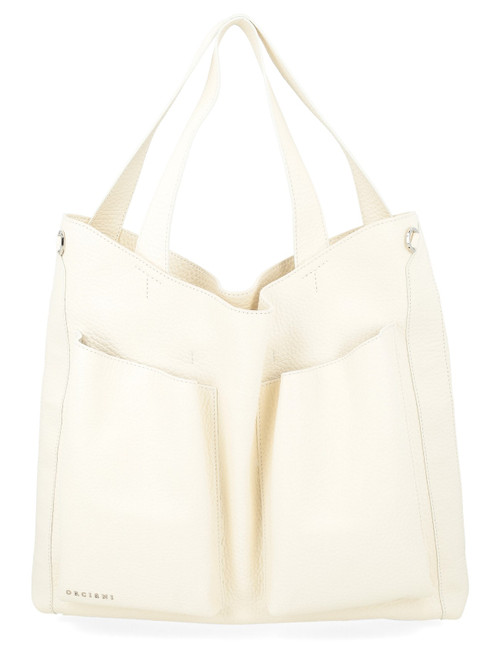 Orciani Sac Buys Soft en cuir blanc