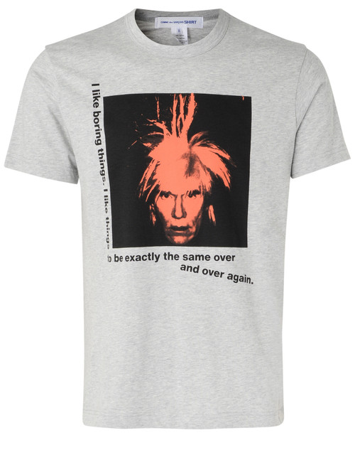T-Shirt Comme Des Garçons Andy Warhol grigia