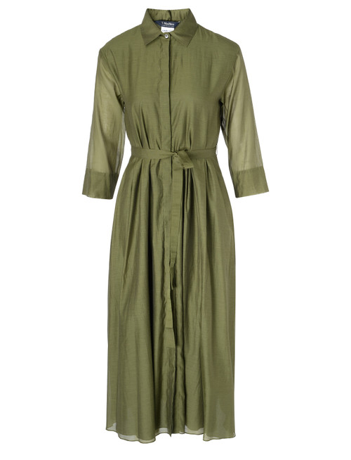 Abito 'S Max Mara in voile di cotone verde