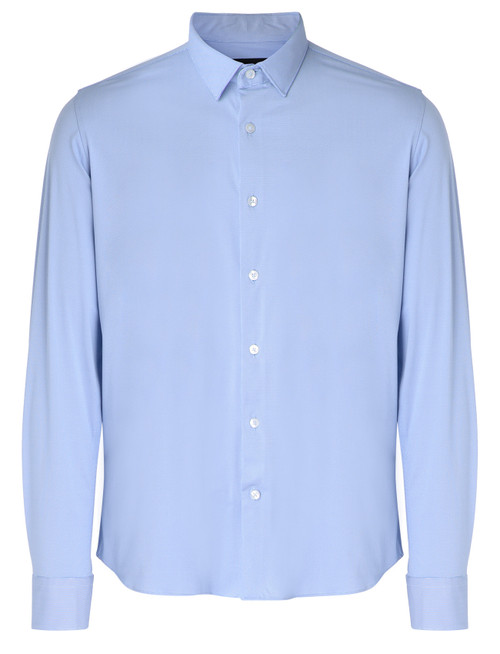 Camisa RRD Oxford Jacquard Open azul claro
