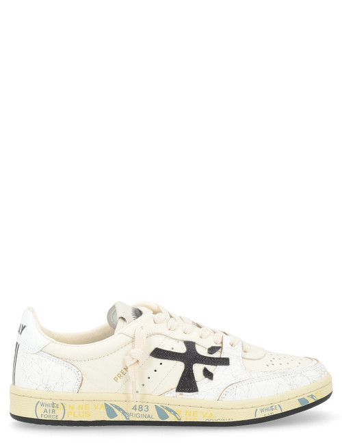 Sneaker Premiata 6775 in black and white used leather
