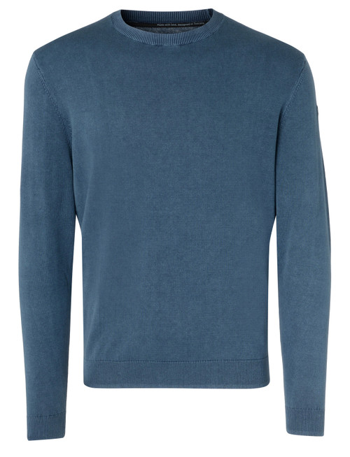 Pullover mit Rundhalsausschnitt RRD Techno Wash Round blau