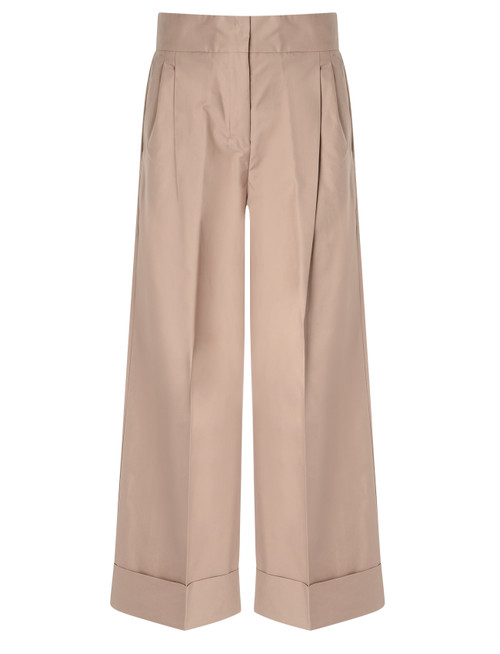 S Max Mara Abba pantalon en popeline de couleur camel