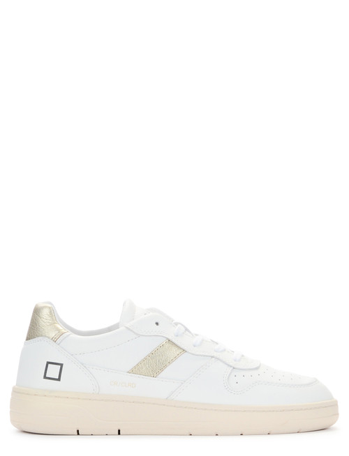 Sneaker D.A.T.E. Court 2.0 white with platinum details