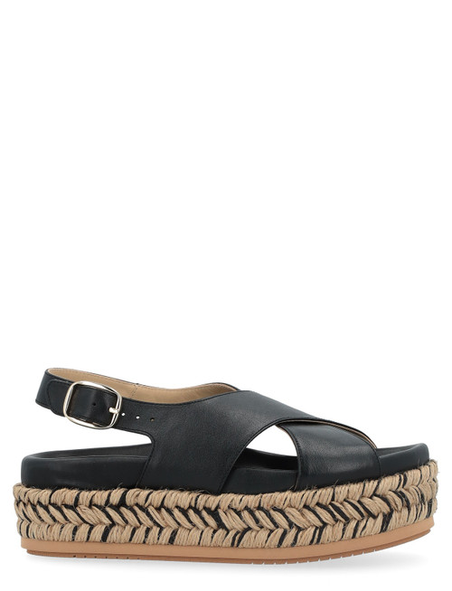 Paloma Barceló Francia sandal in black leather