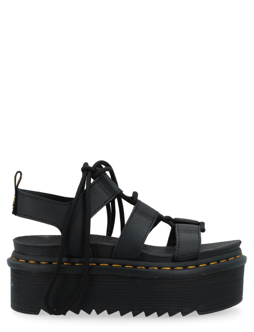 Dr Martens Nartilla platform sandals in black leather