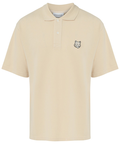 Maison Kituné Polo beige Bold Fox Head