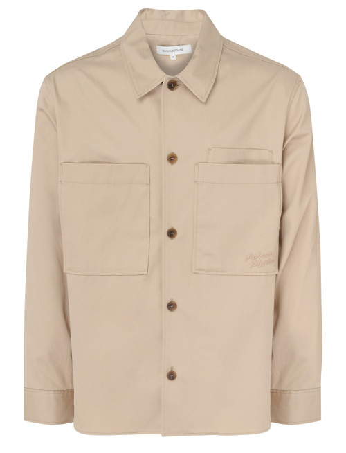 Maison Kitsuné Chaqueta sobrecamisa beige