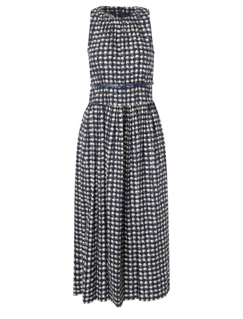 'S Max Mara dress in blue printed poplin