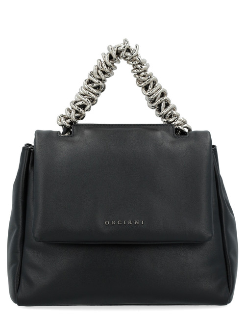 Bolso pequeño Orciani Sveva Nappa Bold en piel negra Bolso pequeño Orciani Sveva Nappa Bold en piel negra