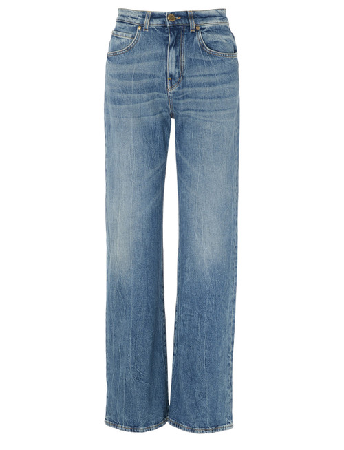 Pinko Jeans mit weitem Bein aus Vintage-Denim