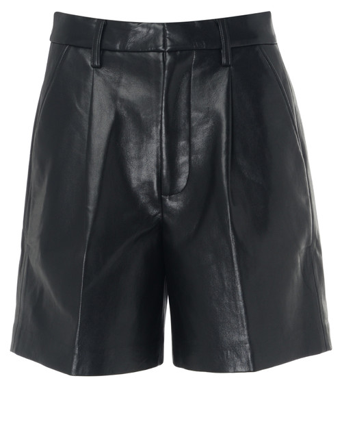 Anine Bing Carmen short in black recycled leather