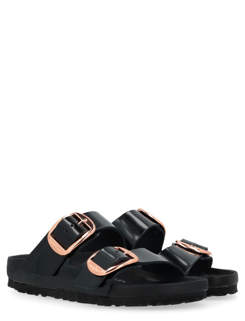 Birkenstock Arizona Bold Gap sandal in black perforated