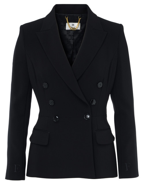 Elisabetta Franchi jacket Elisabetta Franchi black crepe and satin