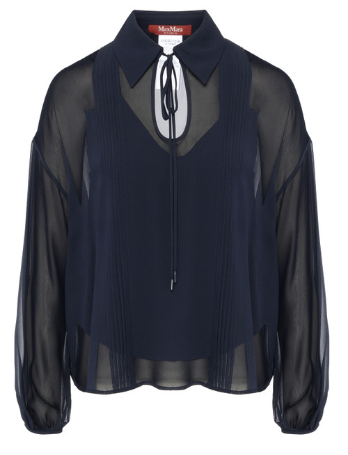 Max Mara Studio blue silk blouse | H-Brands