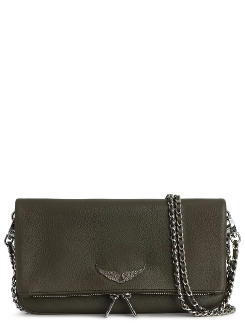 Pochette Zadig&Voltaire Rock in pelle verde  Pochette Zadig&Voltaire Rock in pelle verde