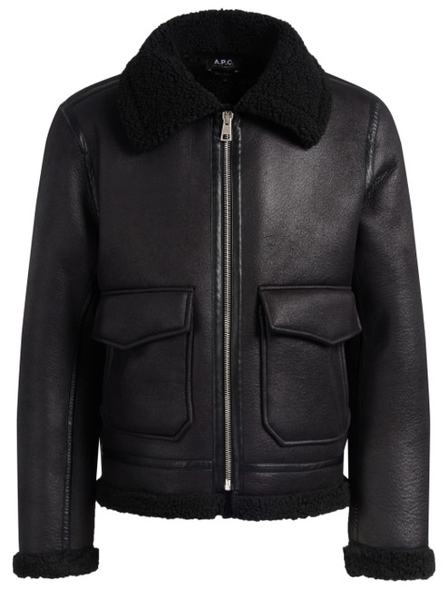 Giacca A.P.C. Tommy in ecopelle nera