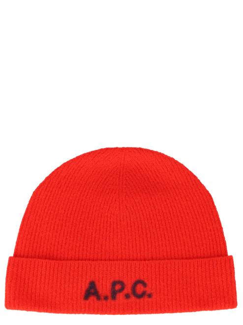 Berretto A.P.C. Harry in lana a coste rosso