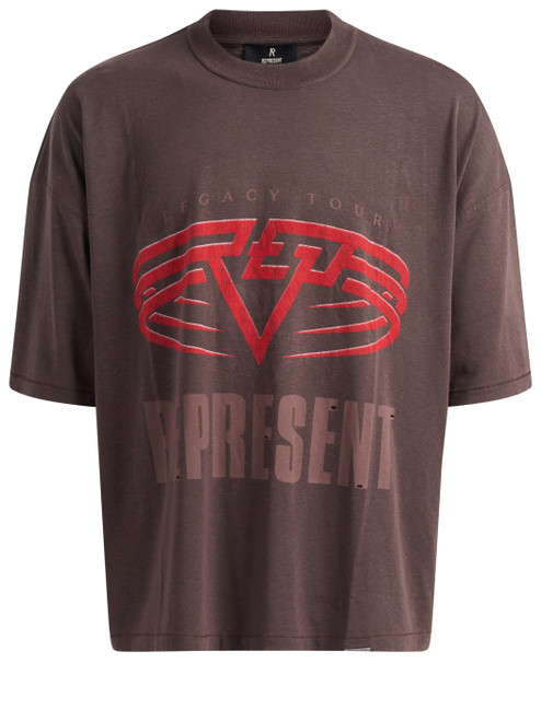 T-shirt Represent Living Legacy Reversibile in cotone marrone 