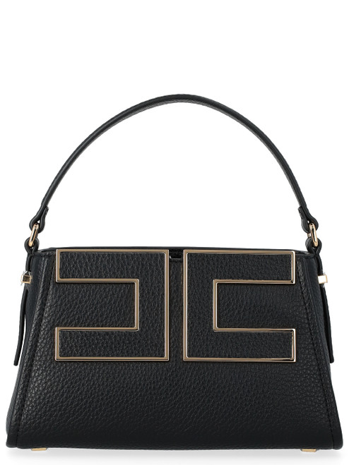 Borsa Tote Elisabetta Franchi piccola in pelle vegana nera