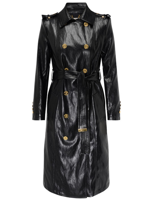 Trench Elisabetta Franchi in craquelé nero Trench Elisabetta Franchi in craquelé nero