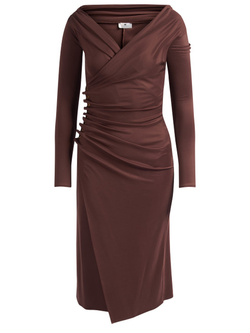 Vestido Elisabetta Franchi de punto marrón