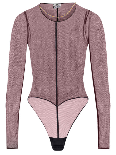 Body Elisabetta Franchi in tulle bordeaux 