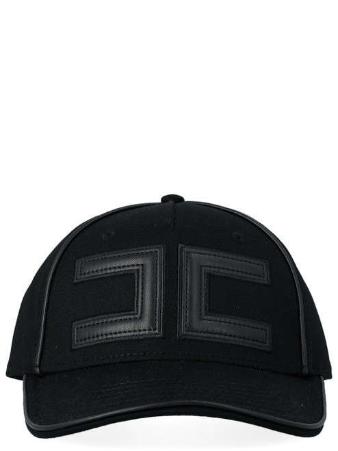 Cappellino Elisabetta Franchi in gabardina nero Cappellino Elisabetta Franchi in gabardina nero