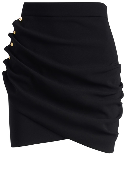 Gonna Elisabetta Franchi in crêpe leggero nera Gonna Elisabetta Franchi in crêpe leggero nera