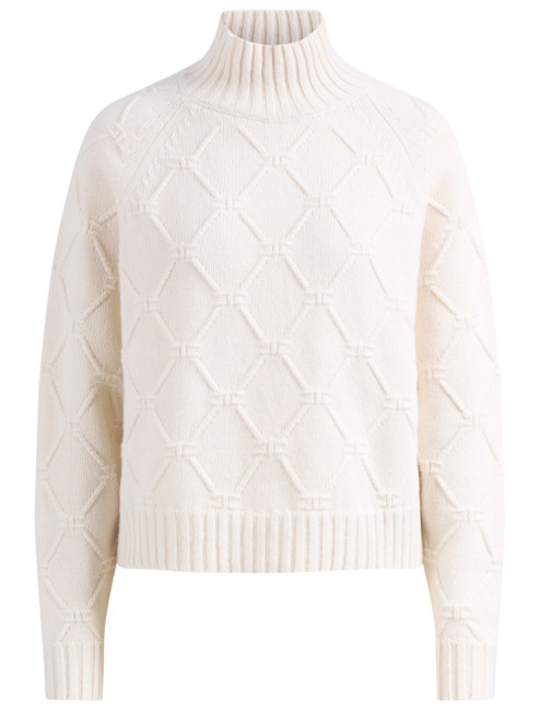 Maglione Elisabetta Franchi in maglia bianco  Maglione Elisabetta Franchi in maglia bianco