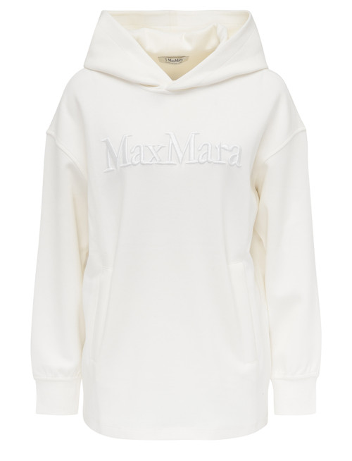 S Max Mara White Jersey Hoodie | H-Brands