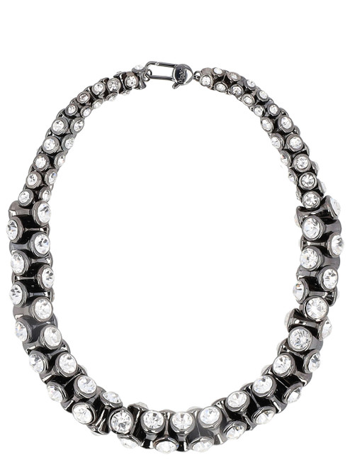 Collar Max Mara Studio Edwige con cristales plateados Collar Max Mara Studio Edwige con cristales plateados
