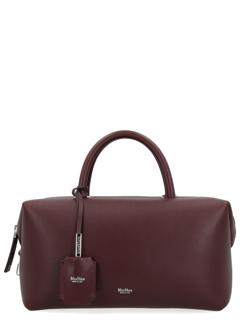 Borsa Max Mara Holdall medium in pelle bordeaux
