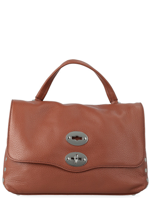 Zanellato Postina Daily S bag in brown grained leather