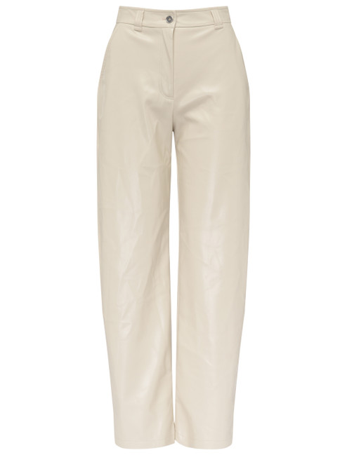 Pantalones Pinko Panino en tejido recubierto beige Pantalones Pinko Panino en tejido recubierto beige