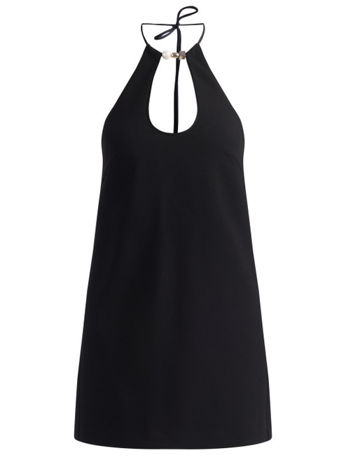 Vestido Pinko Inkognito con detalle joya negro Vestido Pinko Inkognito con detalle joya negro