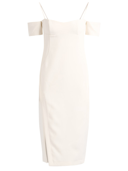 Vestido Pinko Gameboy en tejido elástico blanco Vestido Pinko Gameboy en tejido elástico blanco