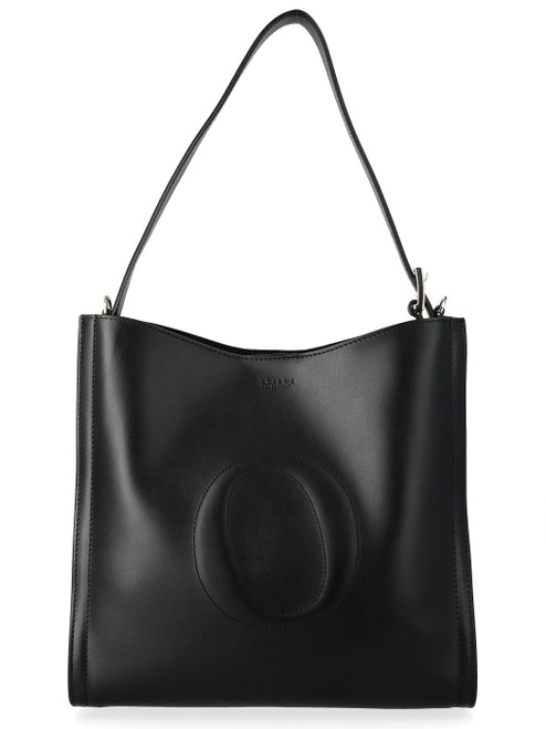 Orciani Her-O Alba Midi bolso de cuero negro Orciani Her-O Alba Midi bolso de cuero negro