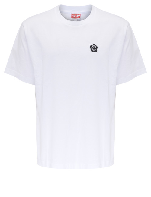T-Shirt Kenzo Boke Flower 2.0 in cotone bianco con logo T-Shirt Kenzo Boke Flower 2.0 in cotone bianco con logo