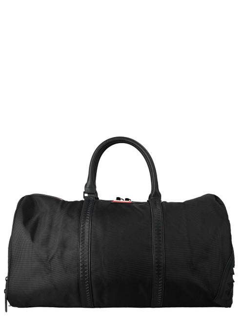 Borsa Sprayground Printed Zipper Shark Duffle in tessuto nera