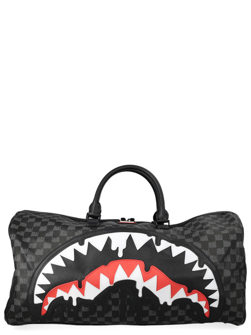 Sprayground Dripping Sharks in Paris bag in black vegan leather