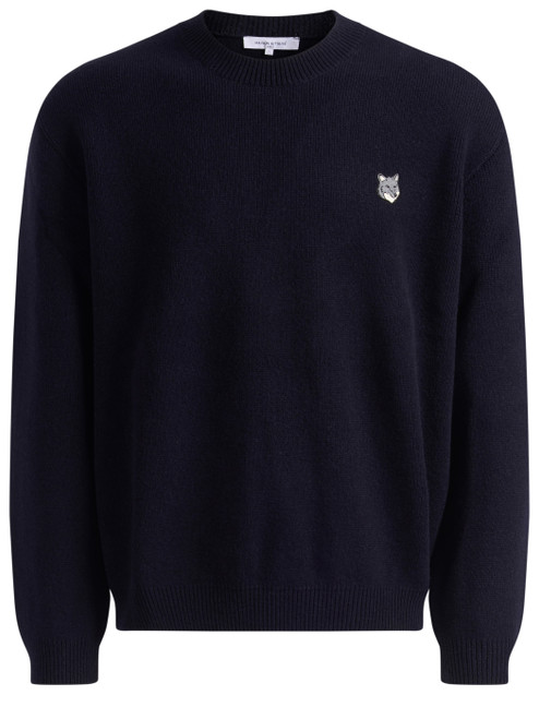Maison Kitsuné Head Milano Sweater in Blue Wool | H-Brands