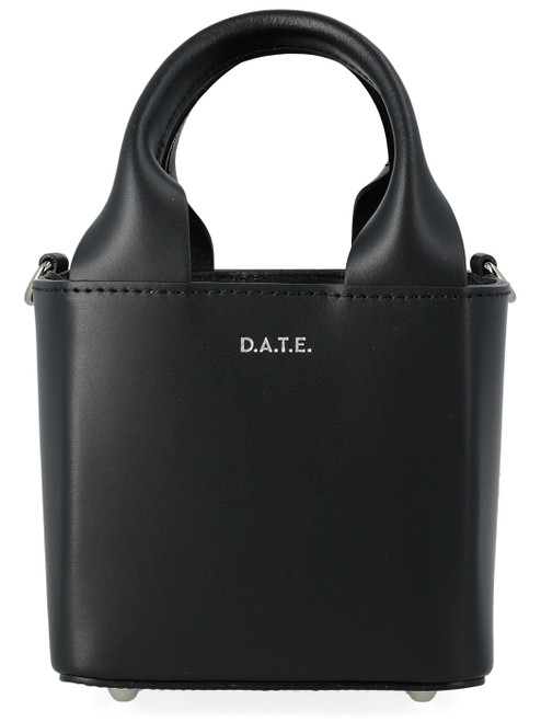 Borsa D.A.T.E. Cubo Bag in pelle nera Borsa D.A.T.E. Cubo Bag in pelle nera