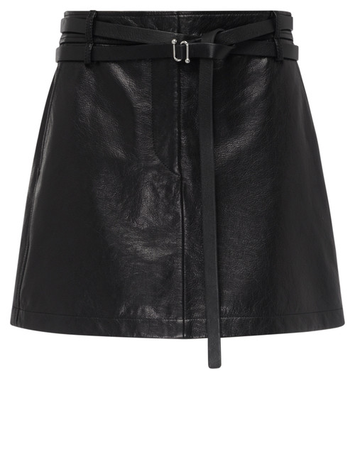 Gonna Sportmax Patto in pelle nera 